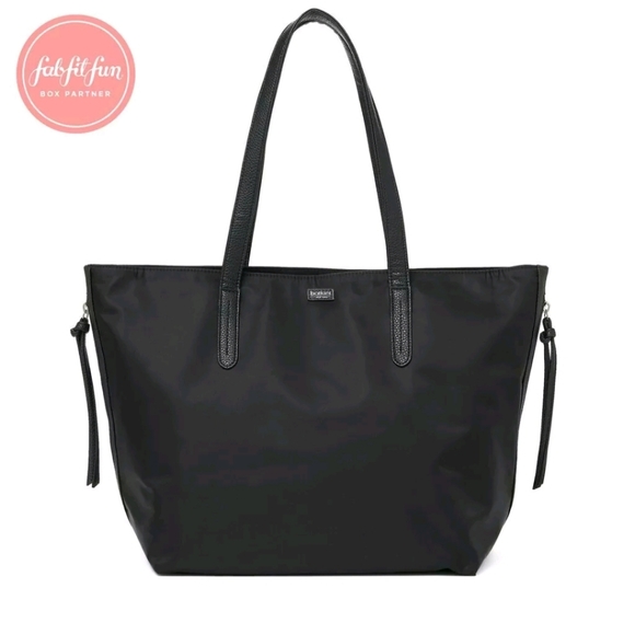 New Botkier New York Bond Black Nylon Zip Tote Bag. - Picture 7 of 16